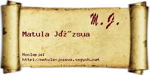 Matula Józsua névjegykártya